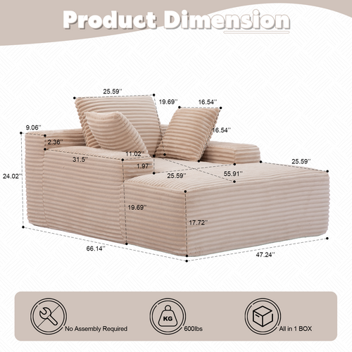 Oversized Chaise Lounge Chair Cozy Cloud Couch