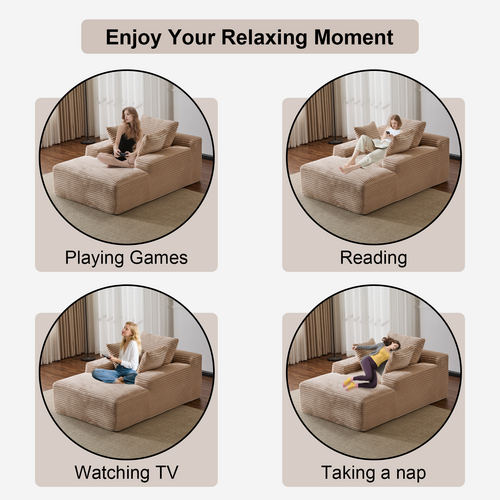 Oversized Chaise Lounge Chair Cozy Cloud Couch