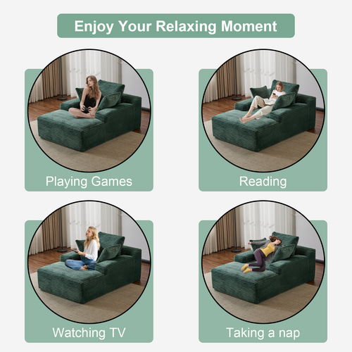 Oversized Chaise Lounge Chair Cozy Cloud Couch